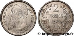 BELGIUM - KINGDOM OF BELGIUM - LEOPOLD II 2 Francs légende française 1909 