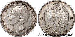 YOUGOSLAVIE 20 Dinara Pierre II 1938  TTB 