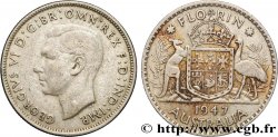 AUSTRALIA 1 Florin Georges VI 1947 Melbourne
