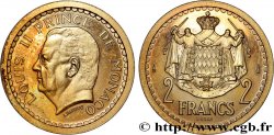 MONACO - PRINCIPAUTÉ DE MONACO - LOUIS II Essai de 2 Francs bronze-aluminium n.d. Paris SPL 