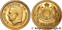 MONACO Essai de 1 Franc bronze-aluminium Louis II n.d. Paris FDC 