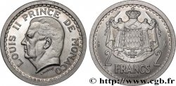MONACO - PRINCIPAUTÉ DE MONACO - LOUIS II Essai de 2 Francs aluminium  n.d. Paris FDC 