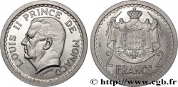 MONACO Essai de 2 Francs aluminium Louis II n.d. Paris FDC 