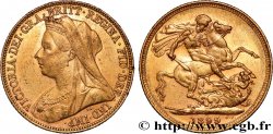 ORO, PALADIO Y PLATINO INVERSIÓN Souverain Victoria type vieille tête 1899 Melbourne