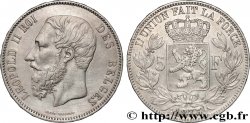 BELGIUM - KINGDOM OF BELGIUM - LEOPOLD II 5 Francs  1873 