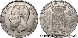 BELGIEN 5 Francs Léopold II 1871 