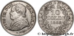 VATICANO Y ESTADOS PONTIFICIOS 10 Soldi (50 Centesimi) Pie IX an XXII 1868 Rome