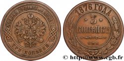 RUSSIA 3 Kopecks aigle bicéphale 1876 Saint-Petersbourg