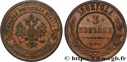 RUSSLAND 3 Kopecks aigle bicéphale 1882 Saint-Petersbourg