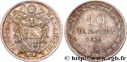 VATICANO Y ESTADOS PONTIFICIOS 10 Baiocchi Pie IX 1858  Rome