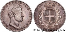 ITALIA - REINO DE CERDEÑA 5 Lire Charles Albert 1849 Gênes