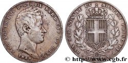 ITALIE - ROYAUME DE SARDAIGNE - CHARLES-ALBERT 5 Lire  1848 Gênes