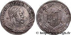 SICILE - ROYAUME DE SICILE - PHILIPPE II D ESPAGNE 1/2 Ducato 1574 Messine TTB 