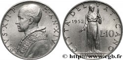 VATICAN AND PAPAL STATES 10 Lire Pie XII an XIV 1952 