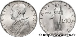 VATICAN ET ÉTATS PONTIFICAUX 10 Lire Pie XII an XIII 1951 Rome SUP 