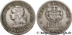 ANGOLA 20 Centavos - IIII Macutas monnayage colonial Portugais 1927 