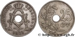 BELGIQUE 25 Centiemen (Centimes) Albert Ier 1921 