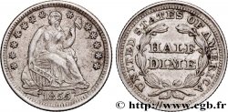 STATI UNITI D AMERICA 1/2 Dime Liberté assise 1855 Philadelphie