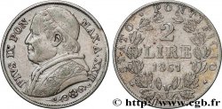 VATICAN ET ÉTATS PONTIFICAUX 2 Lire Pie IX an XXII 1867 Rome