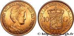 GOLD-, PALLADIUM- UND PLATIN-INVESTITIONEN 10 Gulden Wilhelmina 1913 Utrecht VZ 