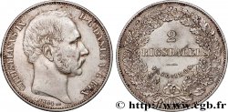 DANEMARK - ROYAUME DU DANEMARK - CHRISTIAN IX 2 Rigsdaler 1864 Copenhague