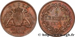 ALEMANIA - BADEN 1/2 Kreuzer 1859 