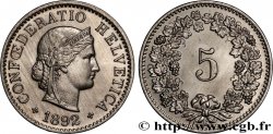 SUISSE 5 Centimes (Rappen) 1892 Berne