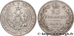 RUSSLAND 25 Kopecks Nicolas Ier 1839 Saint-Petersbourg