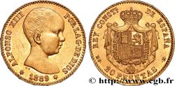 SPAIN 20 Pesetas Alphonse XIII 1889 Madrid