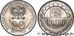POLAND 20 Zlotych 25e anniversaire du Comecon 1974 Varsovie MS 