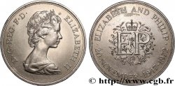 ROYAUME-UNI 25 New Pence (1 Crown) 25e anniversaire de mariage d’Elisabeth II 1972 