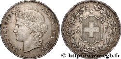 SVIZZERA  5 Francs Helvetia 1892 Berne