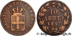 GREECE - KINGDOM OF GREECE – OTTO 10 Lepta 1857 