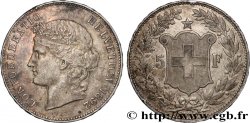 SUIZA 5 Francs Helvetia 1892 Berne