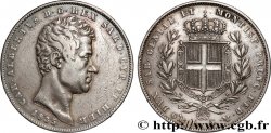 ITALIA - REINO DE CERDEÑA 5 Lire Charles Albert 1835 Gênes