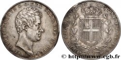 ITALY - KINGDOM OF SARDINIA - CHARLES-ALBERT 5 Lire  1847 Gênes