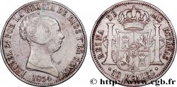 ESPAGNE - ROYAUME D ESPAGNE - ISABELLE II 10 Reales  1854 Barcelone