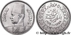 ÉGYPTE 5 Piastres Roi Farouk AH1358 1939 