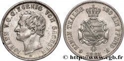 ALLEMAGNE - SAXE 1/6 Thaler Jean / blason 1861 Dresde