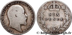 REGNO UNITO 6 Pence Édouard VIII 1907 