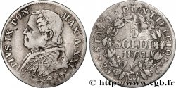 VATICAN ET ÉTATS PONTIFICAUX 5 Soldi Pie IX an XXI 1867 Rome