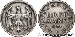 GERMANY 3 Mark aigle 1924 Muldenhütten - E