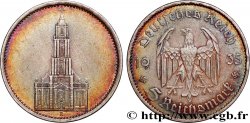 ALEMANIA 5 Reichsmark église de la garnison de Potsdam 1935 Berlin