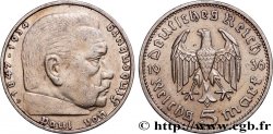 GERMANY 5 Reichsmark Maréchal Paul von Hindenburg 1936 Munich