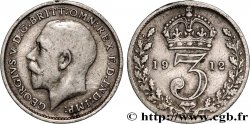ROYAUME-UNI 3 Pence Georges V 1912 
