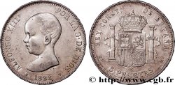 ESPAGNE - ROYAUME D ESPAGNE - ALPHONSE XIII 5 Pesetas 1er type 1888 Madrid