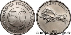 SLOVÉNIE 50 Tolarjev taureau stylisé 2005 