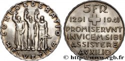 SUISSE 5 Francs 650e anniversaire de la confédération 1941 Berne