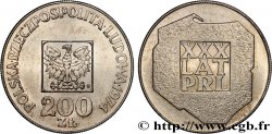 POLOGNE 200 Zlotych aigle 30e anniversaire de la fondation de la république populaire 1974 Varsovie