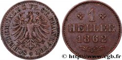 GERMANY - FRANKFURT FREE CITY 1 Heller 1862 